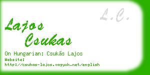 lajos csukas business card