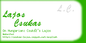 lajos csukas business card